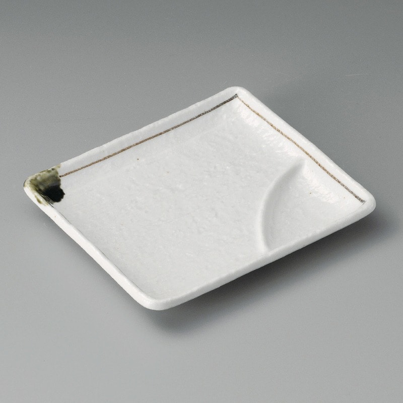 金正陶器 志野茶ライン7.0仕切皿 1個(ご注文単位1個)【直送品】