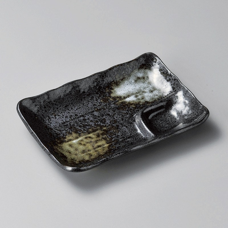 金正陶器 天目白吹6.0仕切皿 1個(ご注文単位1個)【直送品】