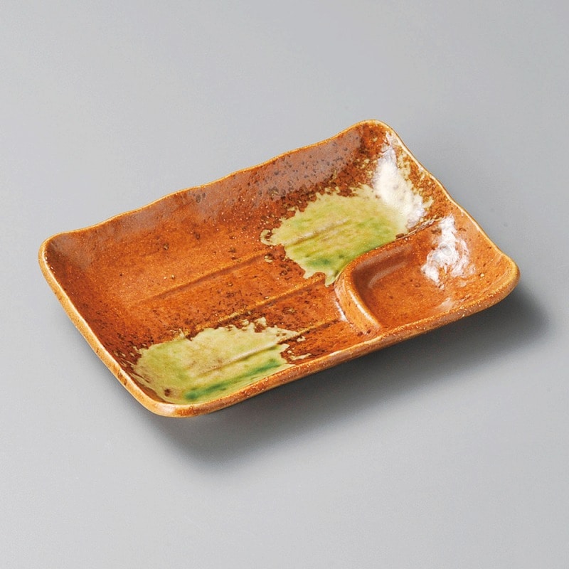 金正陶器 伊賀6.0仕切皿 1個(ご注文単位1個)【直送品】