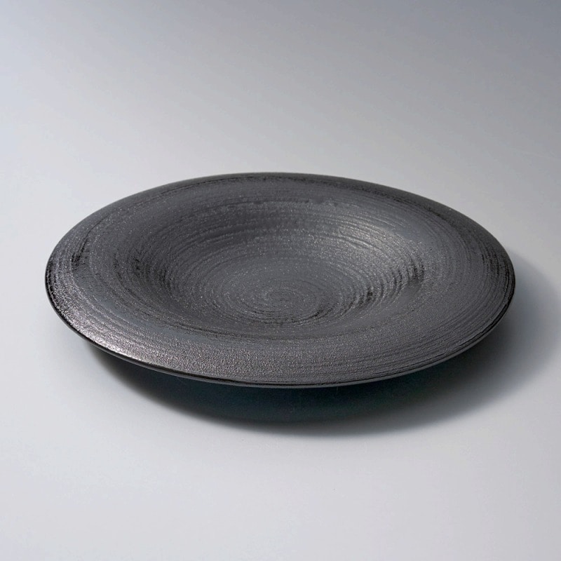 金正陶器 鉄器風(黒)リムクレーター 1個(ご注文単位1個)【直送品】