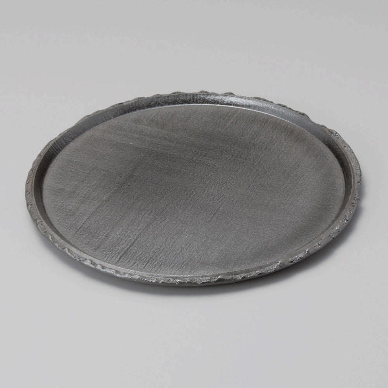 金正陶器 黒陶吹半切19cmプレート 1個(ご注文単位1個)【直送品】