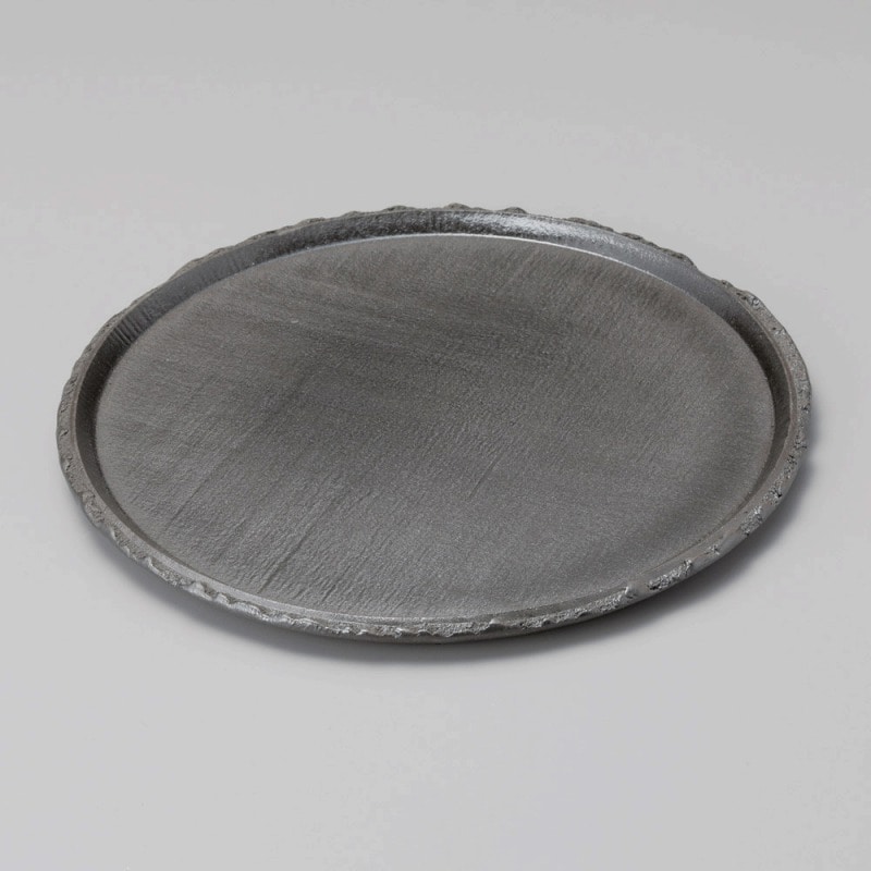 金正陶器 黒陶吹半切26cmプレート 1個(ご注文単位1個)【直送品】