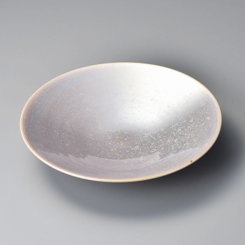 金正陶器 虹彩白浅型平鉢 1個(ご注文単位1個)【直送品】
