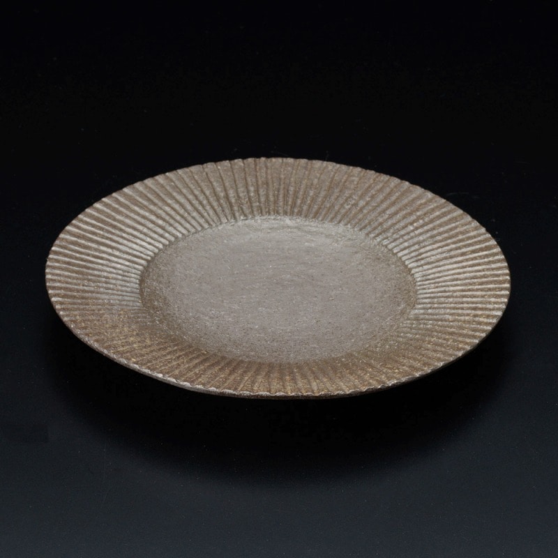 金正陶器 炭化土くし目6.0皿 1個(ご注文単位1個)【直送品】