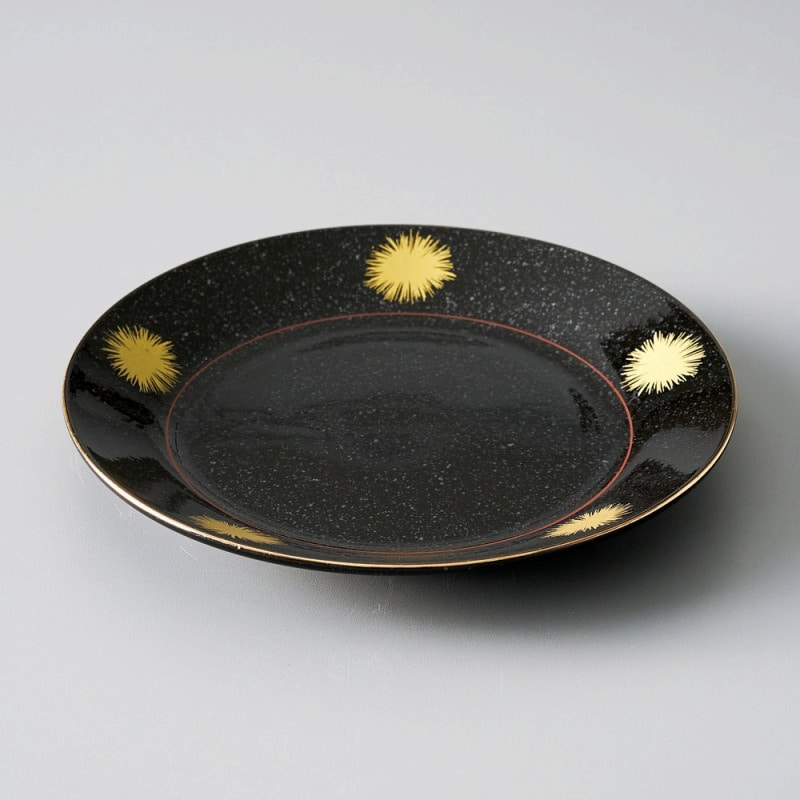 金正陶器 黒御影金彩花火7寸皿 1個(ご注文単位1個)【直送品】
