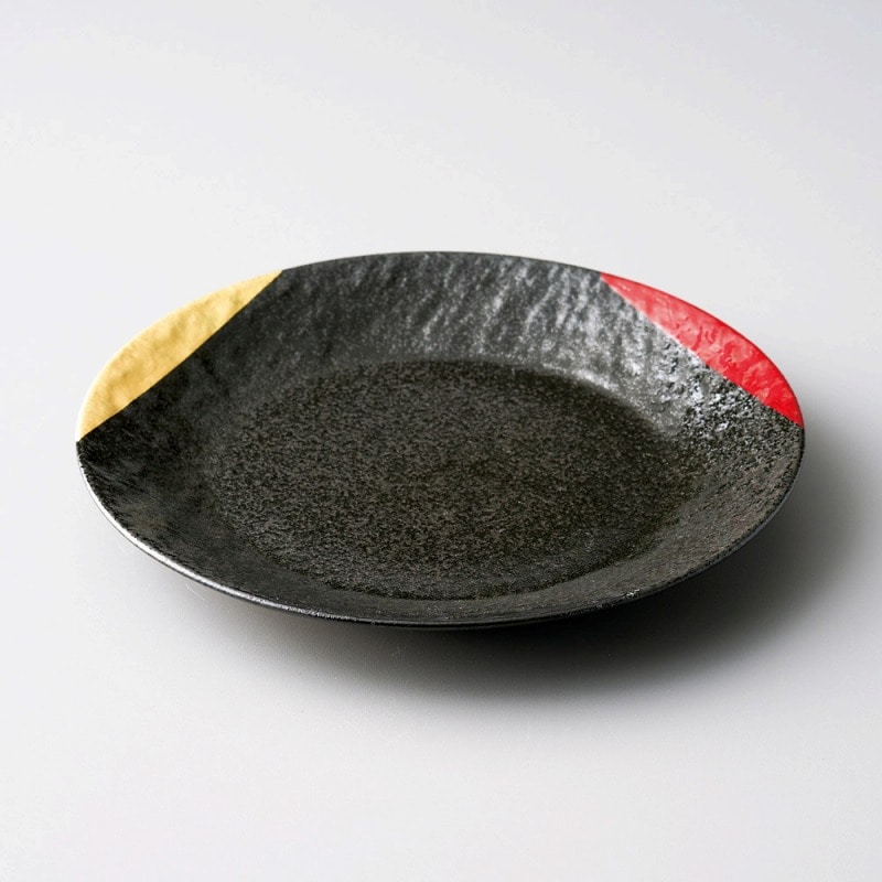 金正陶器 黒耀三色金彩7寸皿 1個(ご注文単位1個)【直送品】