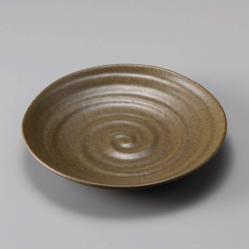 金正陶器 彩華8.0皿(茶) 1個(ご注文単位1個)【直送品】