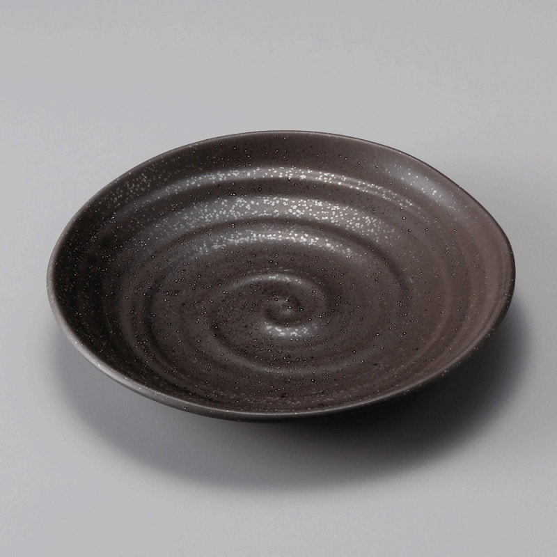 金正陶器 彩華8.0皿(黒) 1個(ご注文単位1個)【直送品】