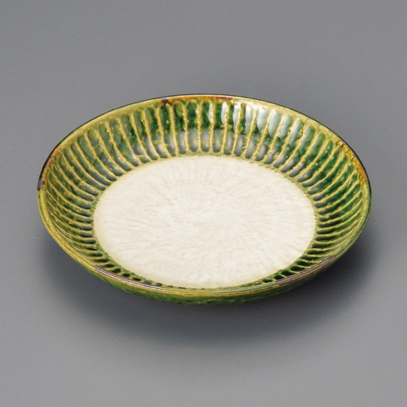 金正陶器 織部菊彫取り皿 1個(ご注文単位1個)【直送品】