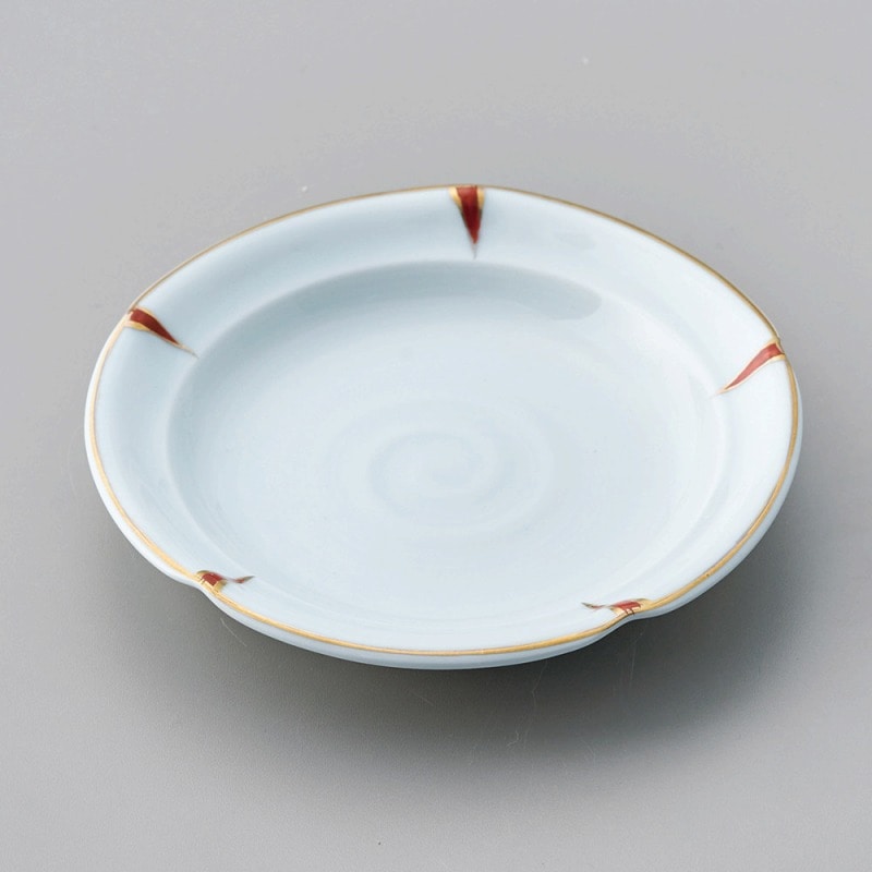 金正陶器 青白磁赤絵5.0丸皿 1個(ご注文単位1個)【直送品】