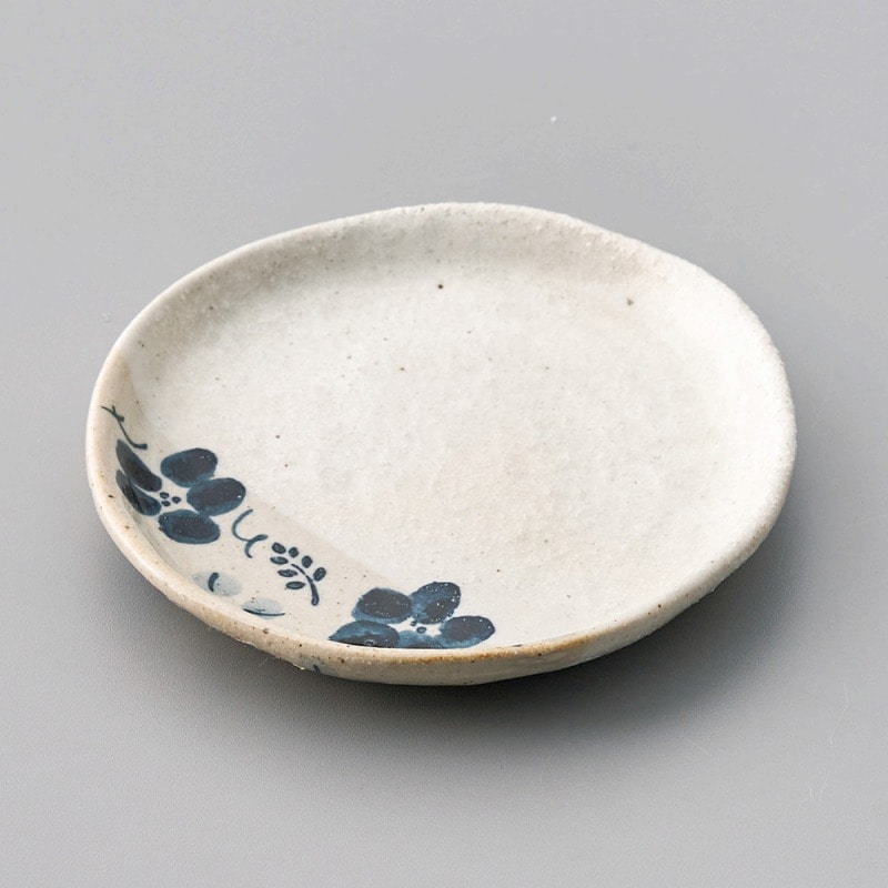 金正陶器 雪化粧藍花4.0丸皿 1個(ご注文単位1個)【直送品】