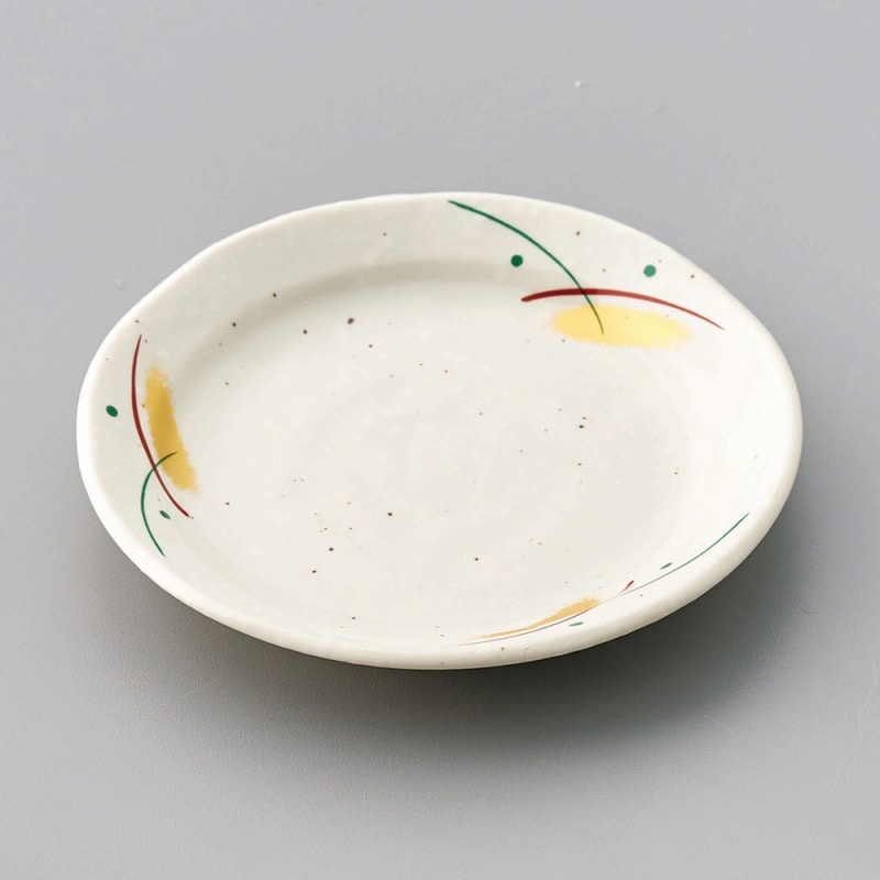 金正陶器 赤絵むさしの3.5丸皿 1個(ご注文単位1個)【直送品】