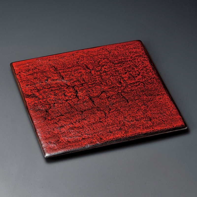 金正陶器 紅柚子天目石肌正角24cm 1個(ご注文単位1個)【直送品】