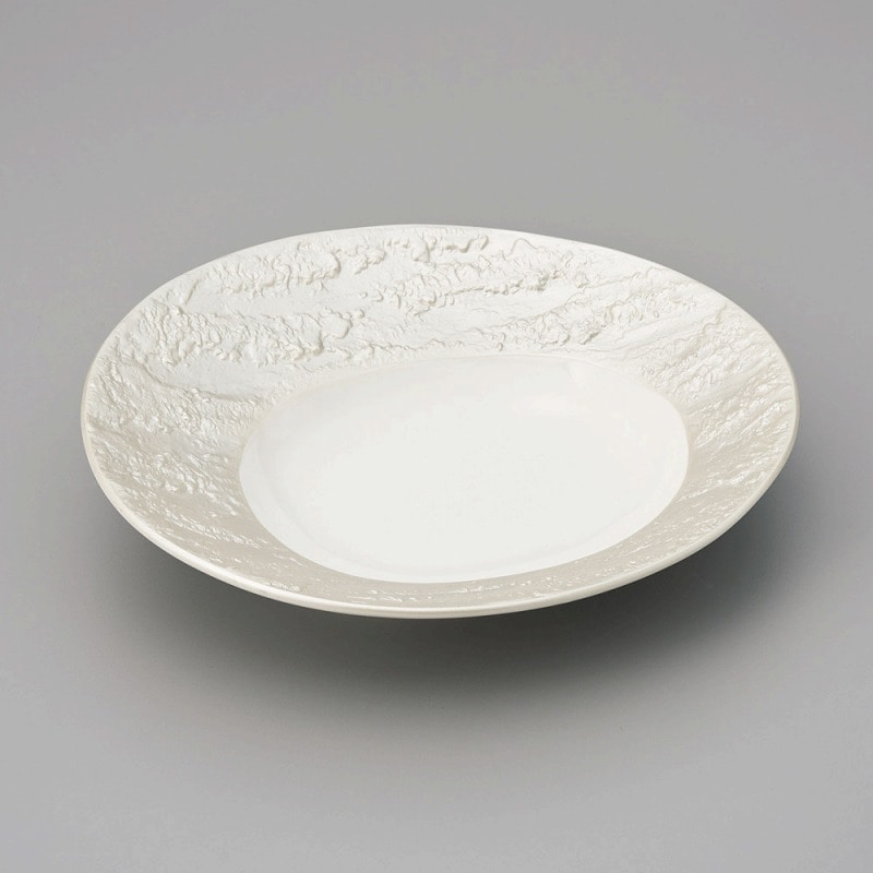 金正陶器 シルバー石肌23cmオーバルボール 1個(ご注文単位1個)【直送品】