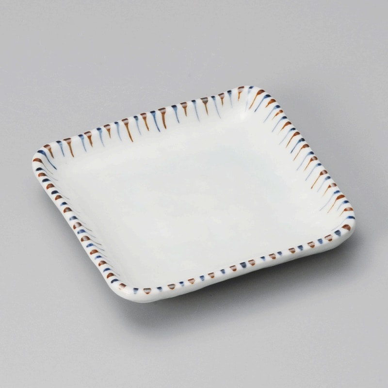 金正陶器 京十草正角 中皿 1個(ご注文単位1個)【直送品】