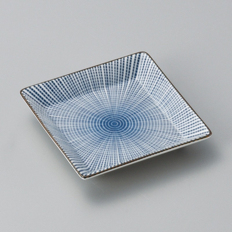 金正陶器 千段十草角皿(小) 1個(ご注文単位1個)【直送品】
