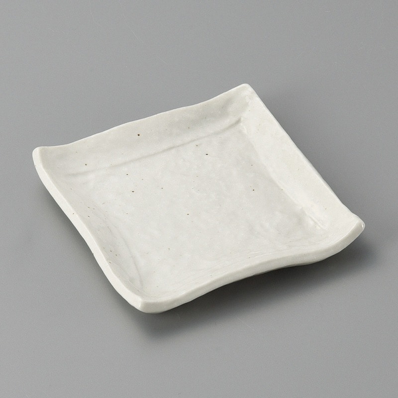 金正陶器 白釉正角銘々皿 1個(ご注文単位1個)【直送品】