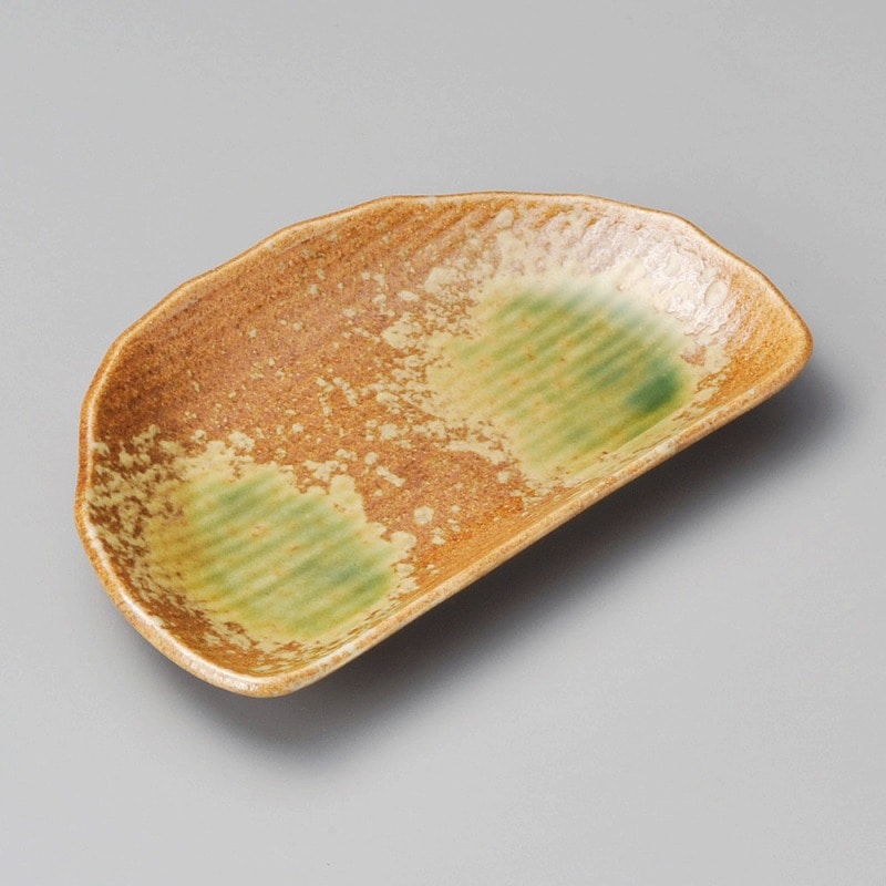 金正陶器 伊賀半月皿小 1個(ご注文単位1個)【直送品】