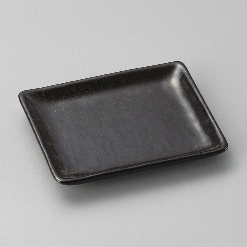 金正陶器 黒マット布目やきとり皿 1個(ご注文単位1個)【直送品】