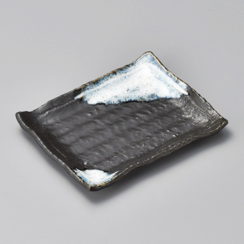 金正陶器 融雪渕波長角銘々皿 1個(ご注文単位1個)【直送品】