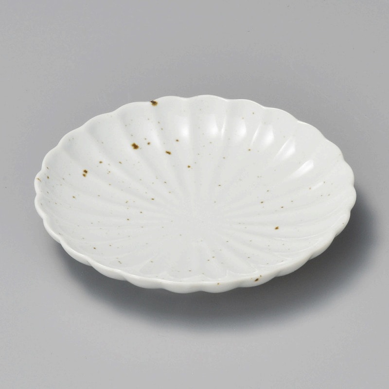 金正陶器 ワラ白釉ひな菊3.5皿 1個(ご注文単位1個)【直送品】