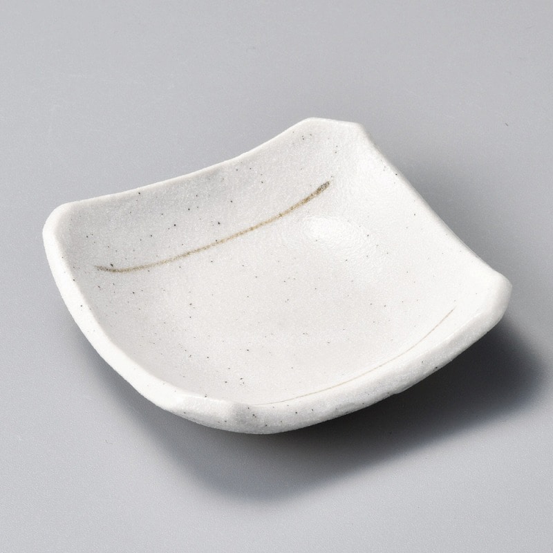 金正陶器 唐津錆筋正角3.0皿 1個(ご注文単位1個)【直送品】