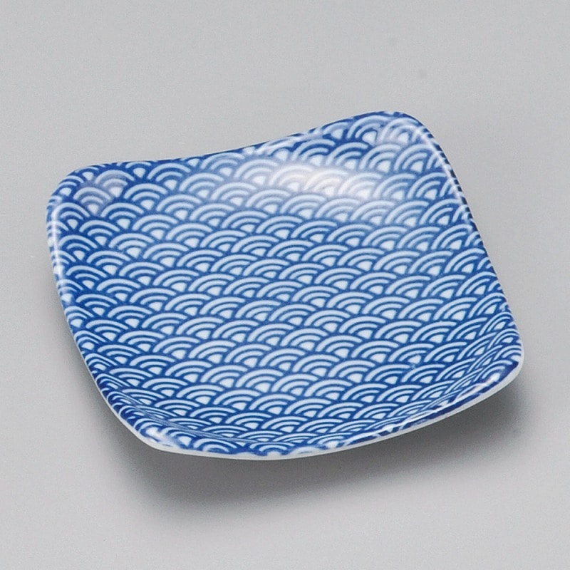 金正陶器 青海波正角3.0皿 1個(ご注文単位1個)【直送品】