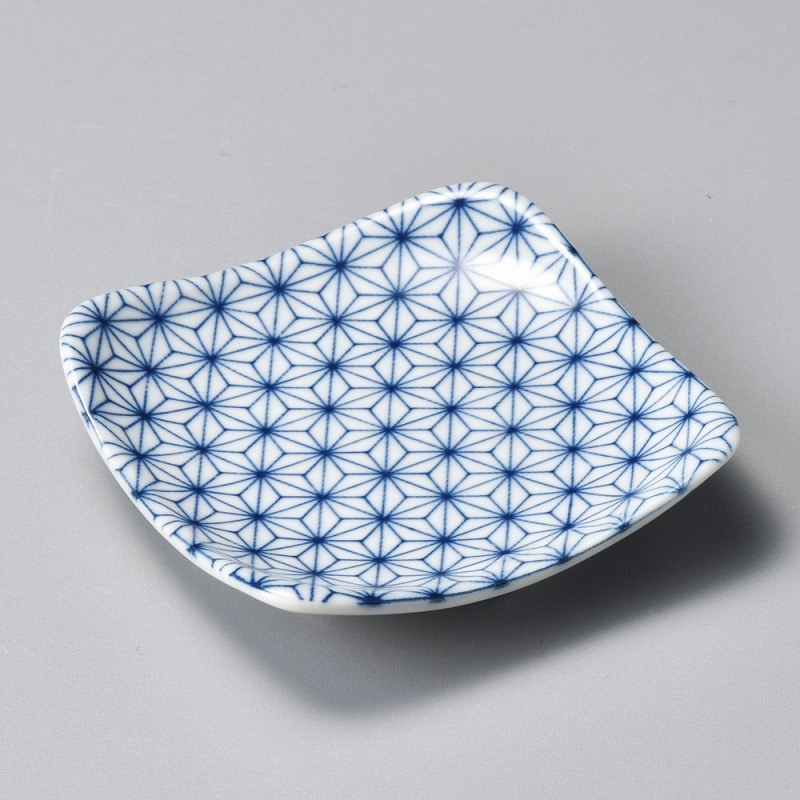 金正陶器 麻の葉四角小皿 1個(ご注文単位1個)【直送品】