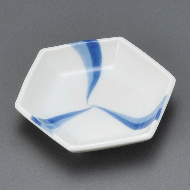 金正陶器 ネジ十草六角小皿 1個(ご注文単位1個)【直送品】