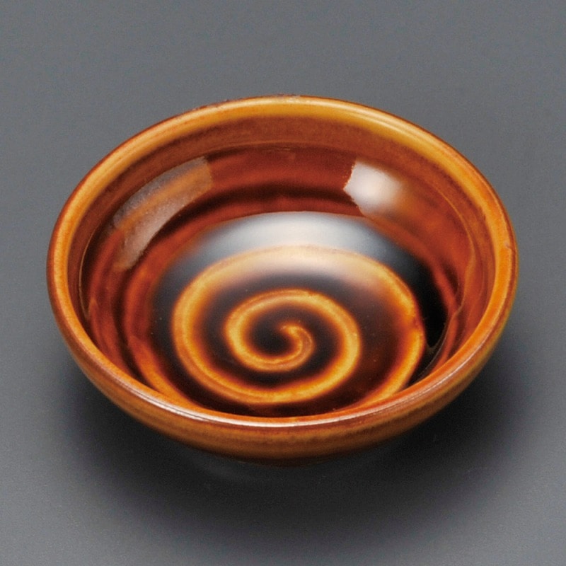 金正陶器 アメ釉うずタレ入れ 1個(ご注文単位1個)【直送品】