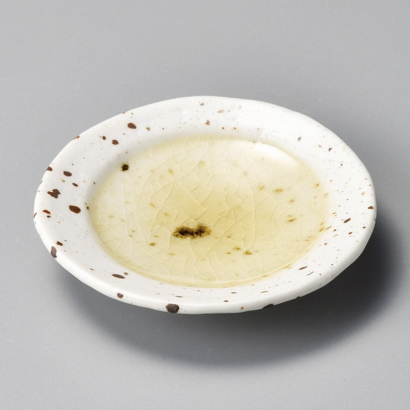 金正陶器 湖水イエロー9cm丸皿 1個(ご注文単位1個)【直送品】