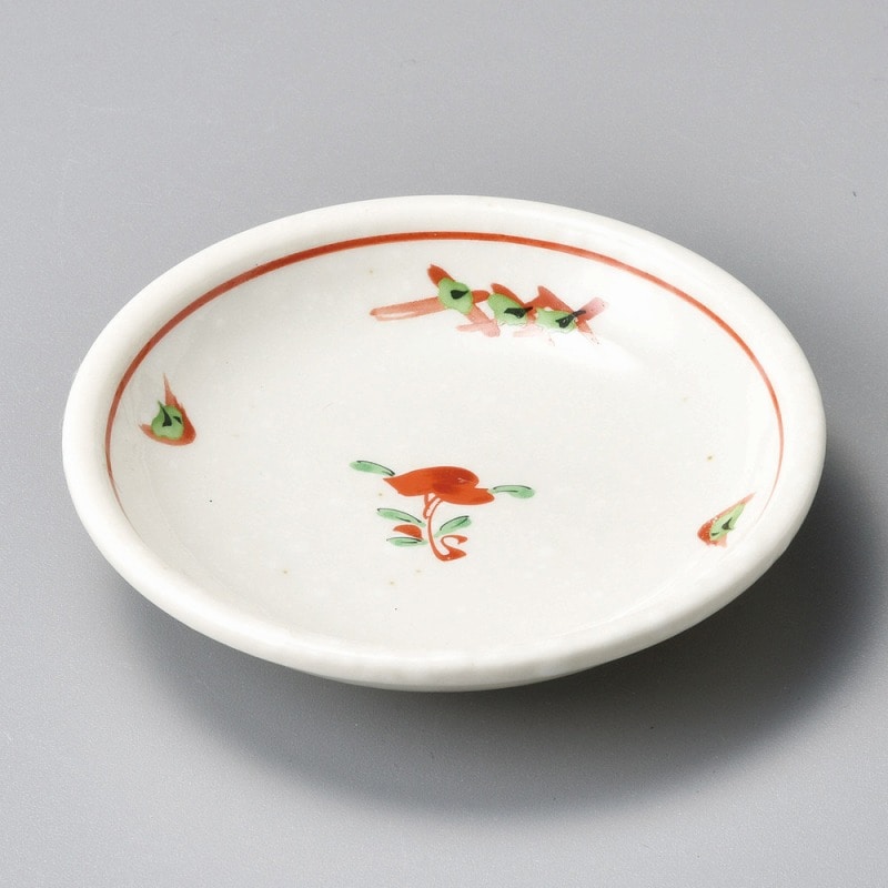 金正陶器 粉引釉新赤絵玉渕3.0皿 1個(ご注文単位1個)【直送品】