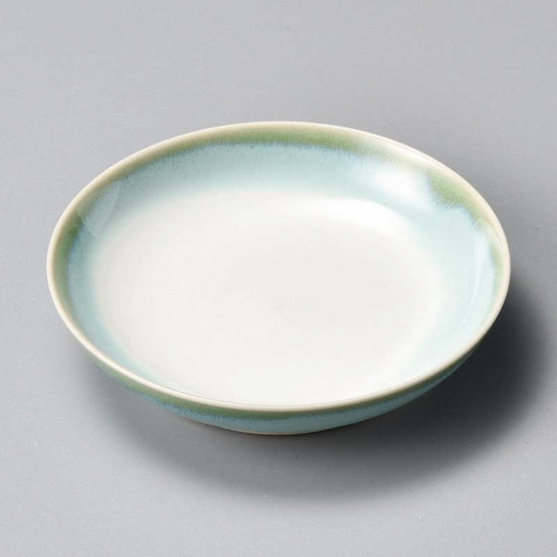 金正陶器 淡緑彩3.0丸小皿 1個(ご注文単位1個)【直送品】