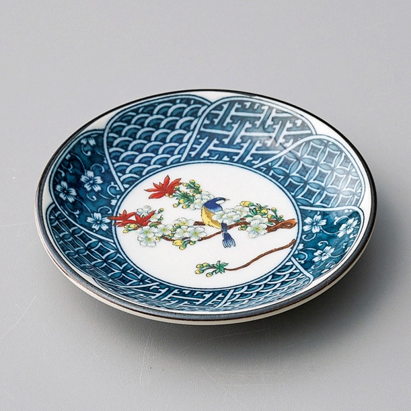 金正陶器 祥瑞玉渕3.3皿古九谷 1個(ご注文単位1個)【直送品】