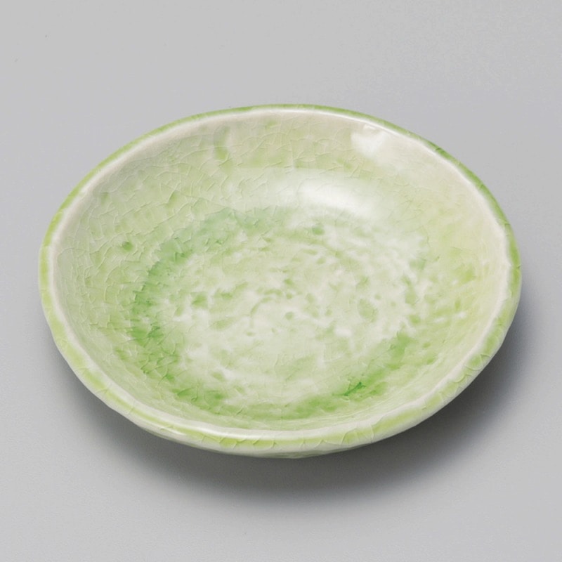 金正陶器 ヒワ釉3.5丸皿 1個(ご注文単位1個)【直送品】