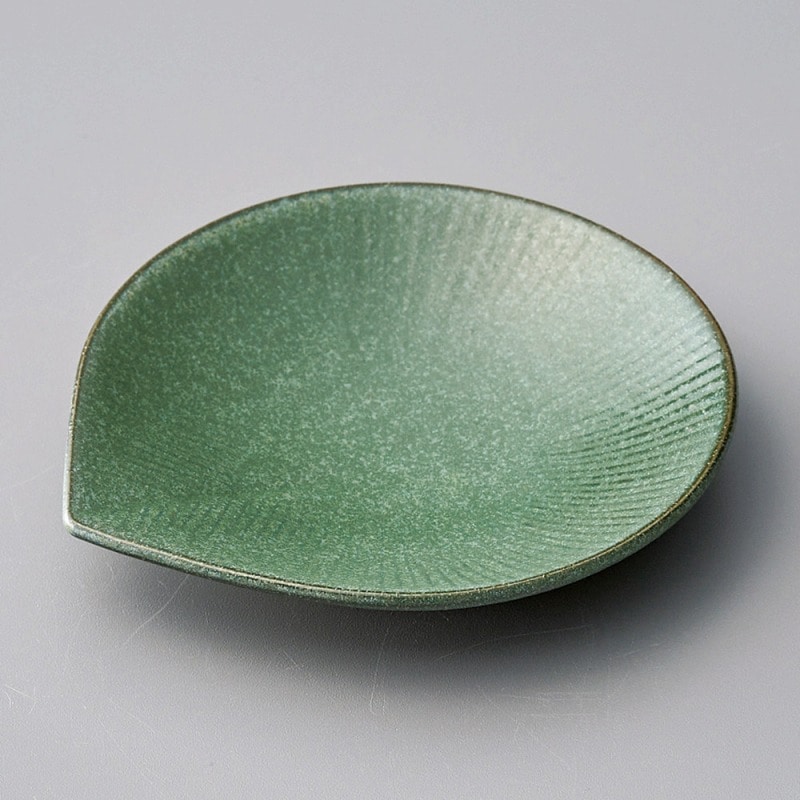 金正陶器 モア窯変グリーン12.5cm小皿 1個(ご注文単位1個)【直送品】