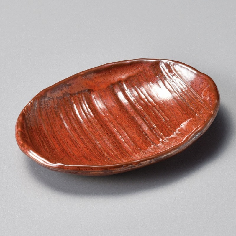 金正陶器 辰砂小判小皿 1個(ご注文単位1個)【直送品】