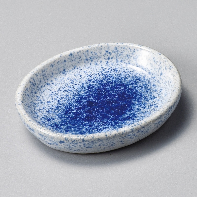 金正陶器 瑠璃ウノフ3.0小判皿 1個(ご注文単位1個)【直送品】