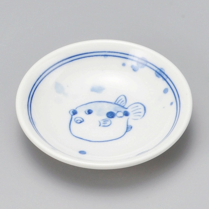 金正陶器 吹フグ玉渕2.8皿 1個(ご注文単位1個)【直送品】