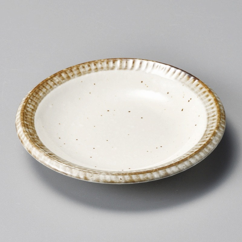 金正陶器 渕錆粉引小皿 1個(ご注文単位1個)【直送品】