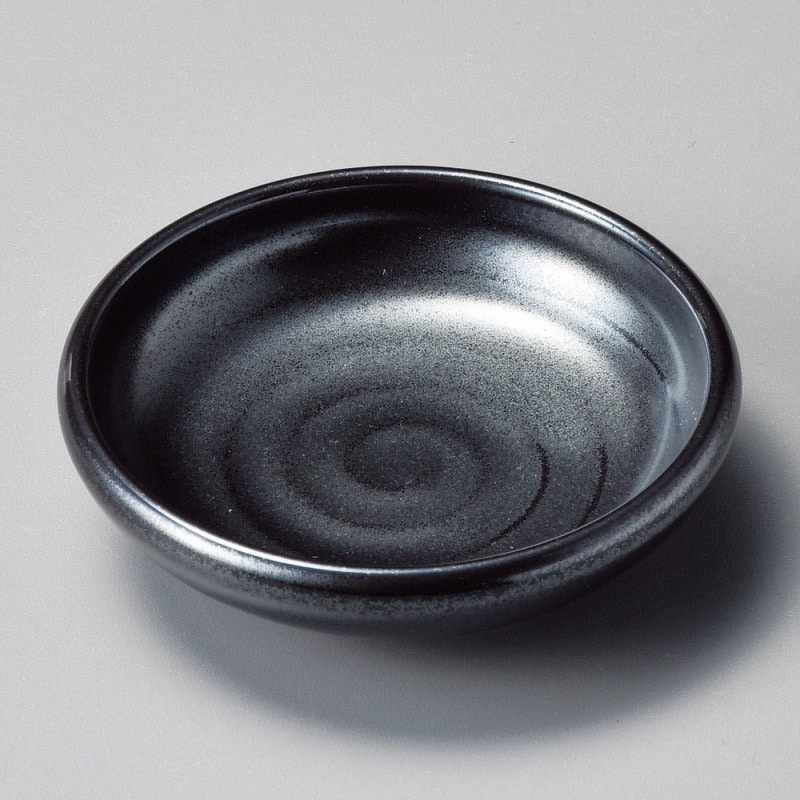 金正陶器 つや黒小皿 1個(ご注文単位1個)【直送品】