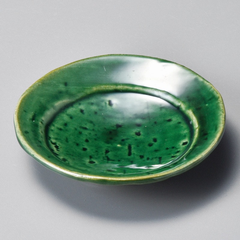 金正陶器 織部変形リム丸皿ミニ 1個(ご注文単位1個)【直送品】