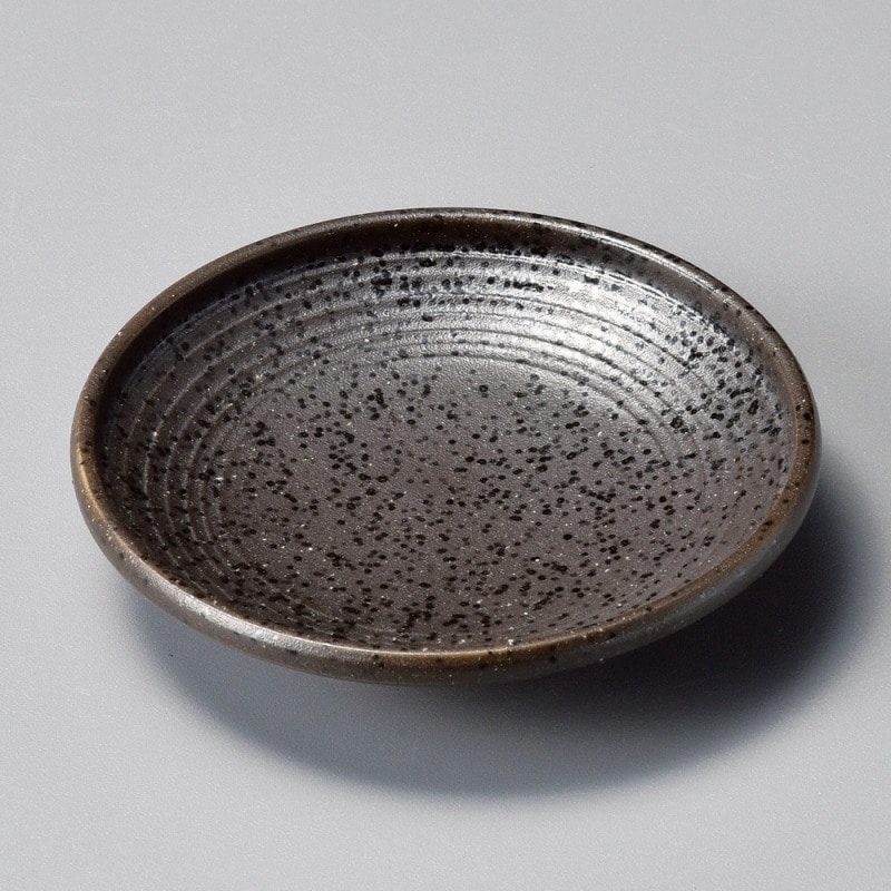 金正陶器 黒伊賀渕立2.8皿 1個(ご注文単位1個)【直送品】