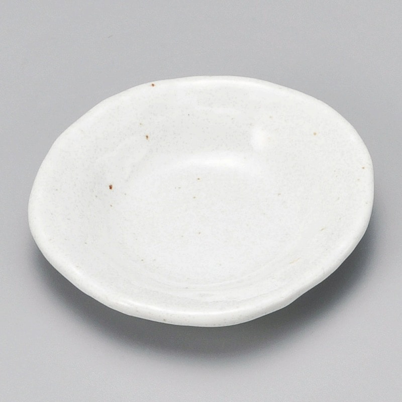 金正陶器 さざなみ変形丸小皿白 1個(ご注文単位1個)【直送品】