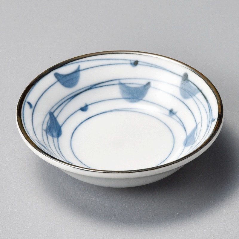 金正陶器 らせん千鳥深口小皿 1個(ご注文単位1個)【直送品】