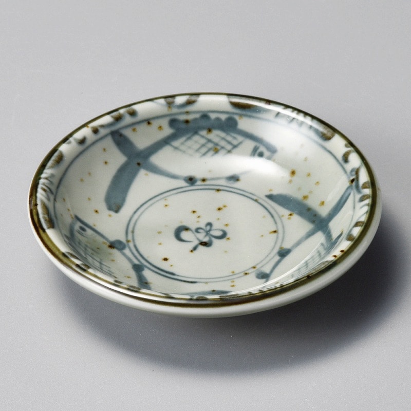 金正陶器 益子三魚玉渕小皿 1個(ご注文単位1個)【直送品】