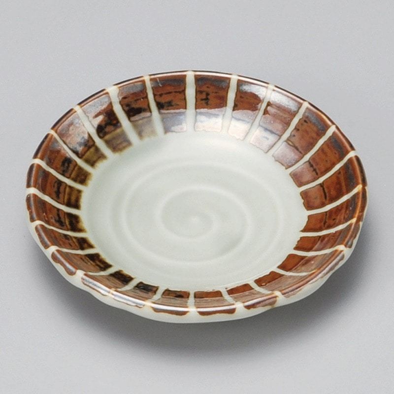金正陶器 益子サビ十草型入2.8皿 1個(ご注文単位1個)【直送品】