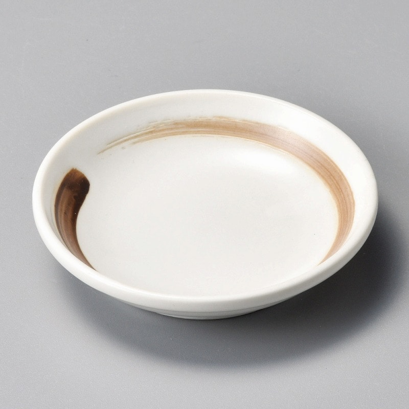 金正陶器 白茶刷毛2.8玉渕小皿 1個(ご注文単位1個)【直送品】