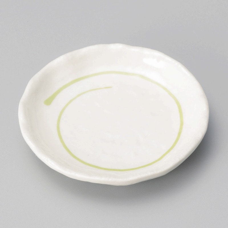金正陶器 ヒワライン足付丸小皿 1個(ご注文単位1個)【直送品】