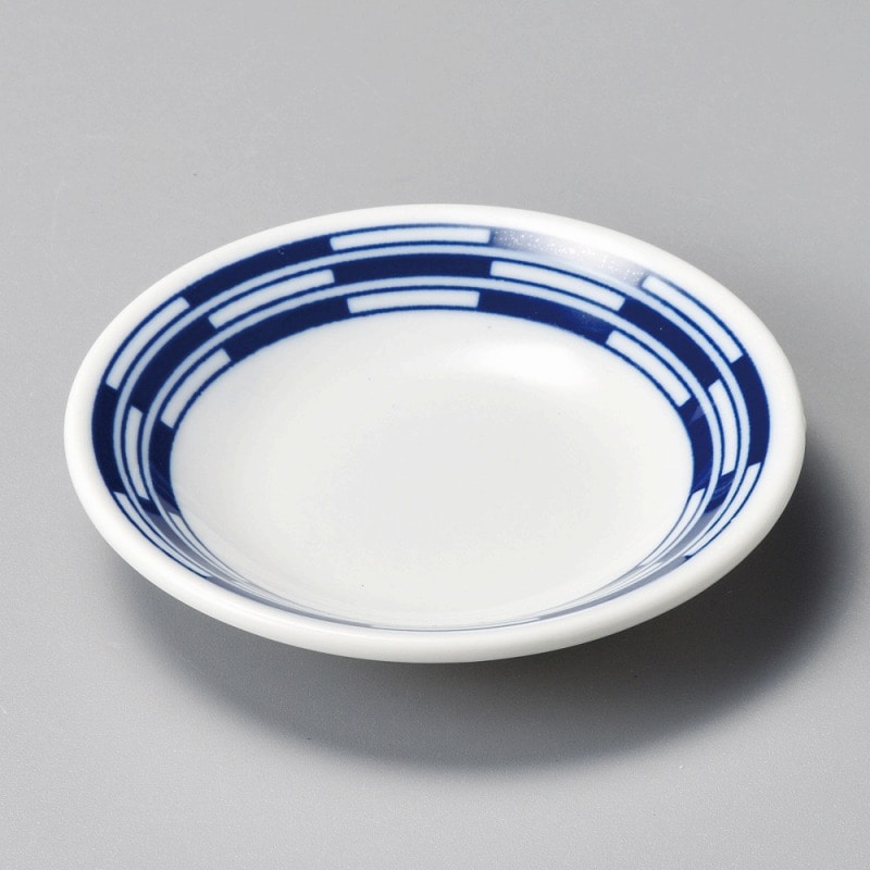 金正陶器 群青格子3.0皿 1個(ご注文単位1個)【直送品】
